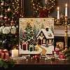Christmas House Xmas Pearl Painting DIY Kit with Frame 30x30cm