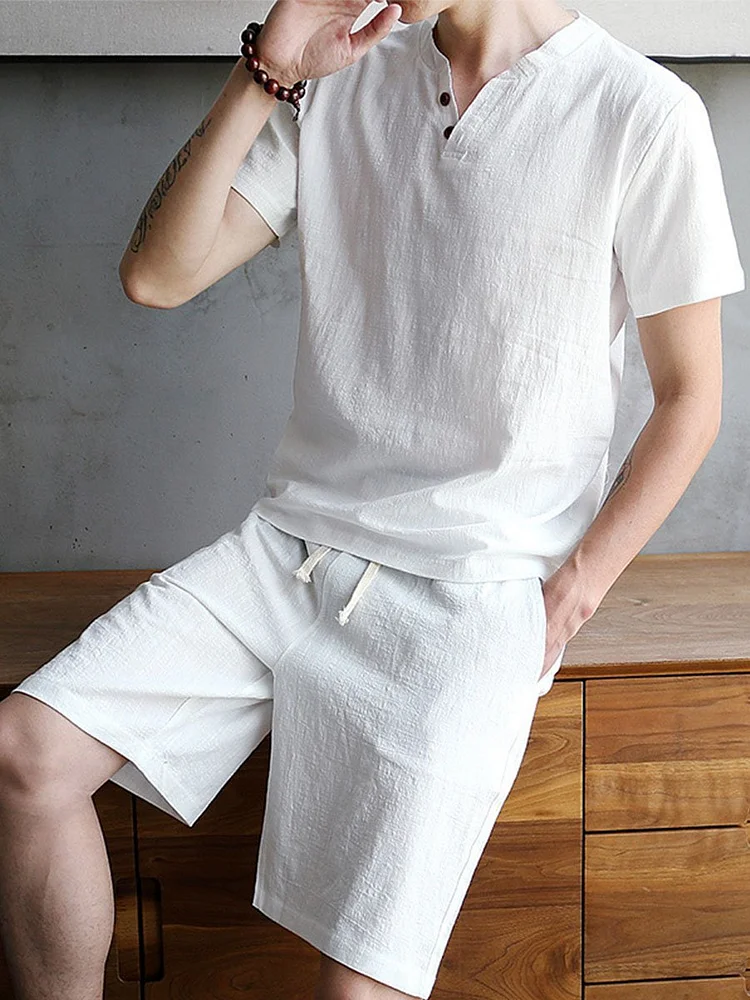 Men's casual linen suit