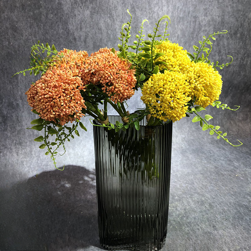 Tegooe Simulation Oat Fruit Cluster Artificial Floral Greenery Bouquet for Home Decor