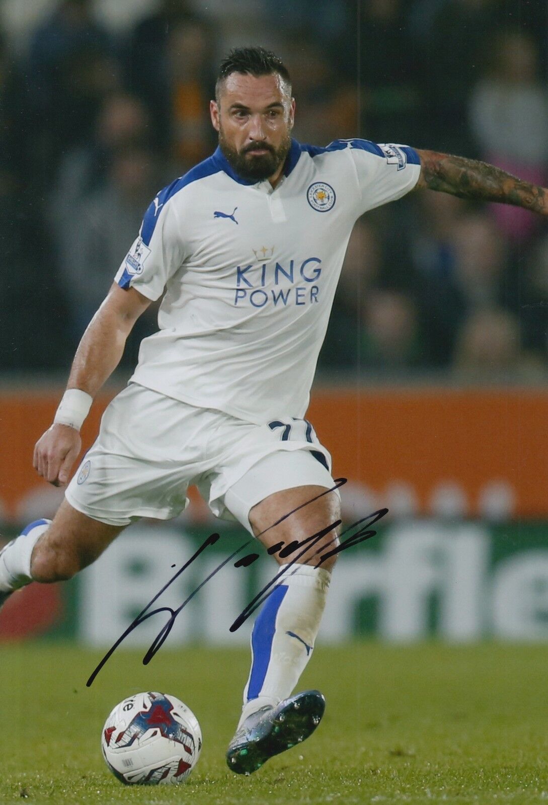 LEICESTER CITY HAND SIGNED MARCIN WASILEWSKI 12X8 Photo Poster painting 1.