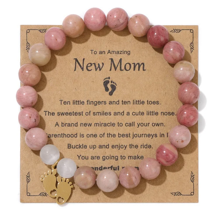 Olivenorma "New Mother" Gift Natural Stone Beaded Bracelet