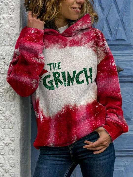 Women's Christmas The Grinch Print Casual Hoodie