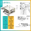 Precision micro-adjustment XY axis displacement platform, stainless steel LBX/LBY-40/50/60/70/80/100 manual slide