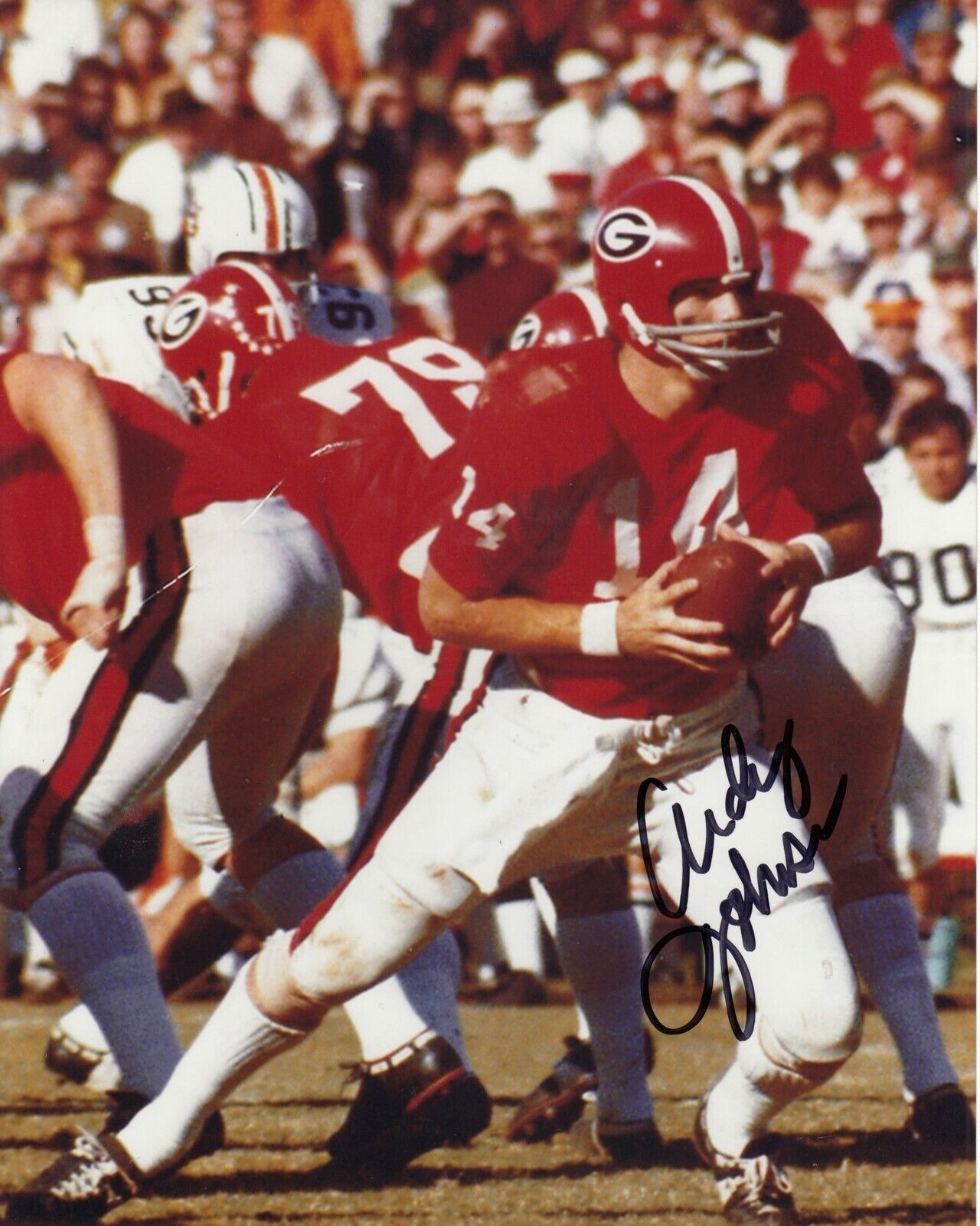 Andy Johnson #0 8x10 Signed Photo Poster painting w/ COA Georgia Bulldog