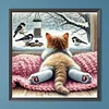 Diamond Painting-DIY Full Round Drill Cute Cat(40*40 CM)