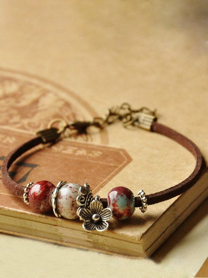 Women's Retro Ethnic Petal Braided Bracelet