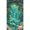 Moonlight Over Lotus Pond-14CT Stamped Cross Stitch 40*70cm/15.75*27.56in(Big Size) tapestrymarket
