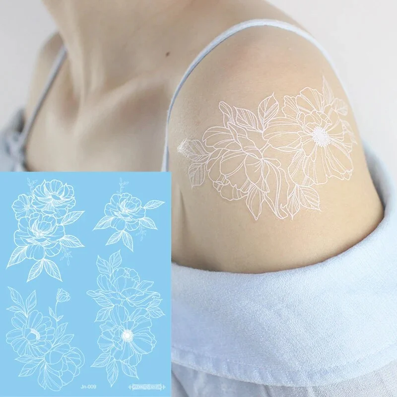 Sdrawing Creative Fake Temporary Tattoo Snowflake Star Moon Flower Butterfly Body Art Beauty Face Tattoo Makeup Sticker for Women