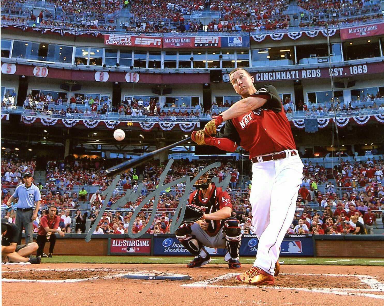 Todd Frazier Autographed 8x10 Cincinnati Reds#11 Home Run Derby C