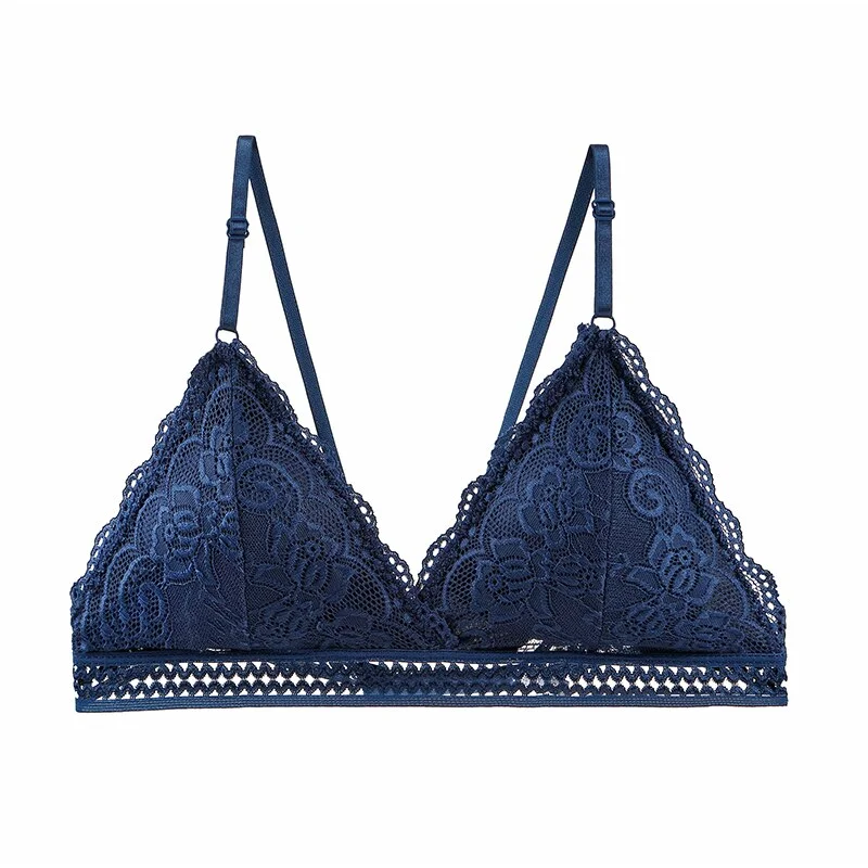 Women Lace Bras Bralette Women's Underwear French Style Wireless Lingerie Soft Push Up Bras For Women Active Bras 2021 BANNIROU