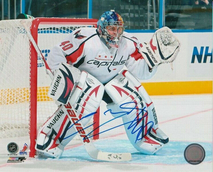 SEMYON VARLAMOV SIGNED WASHINGTON CAPITALS GOALIE 8x10 Photo Poster painting #2 Autograph