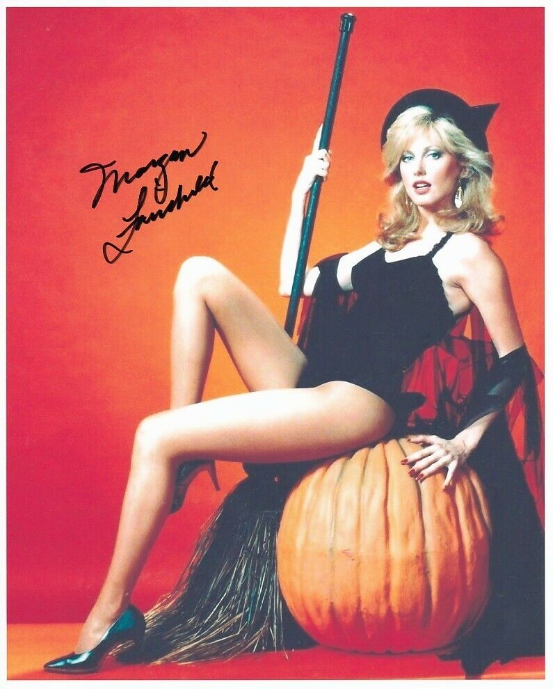 MORGAN FAIRCHILD signed YOUNG SEXY LEGS WITCH IN HIGH HEELS color 8x10 w/ coa