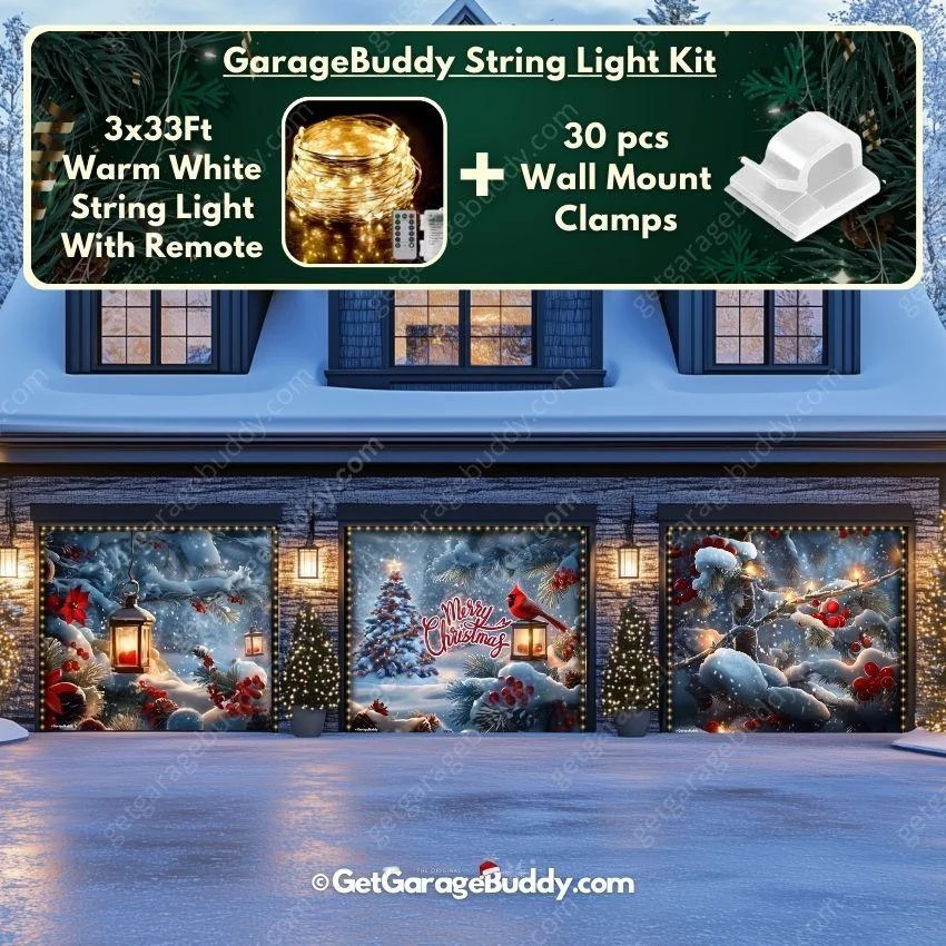 Cardinal's Christmas | Christmas Garage Door Cover