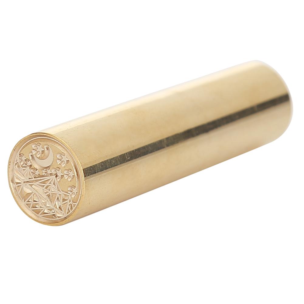 Retro Cylindrical Sealing Wax Brass Envelope Seal Stamp Customs Accessories