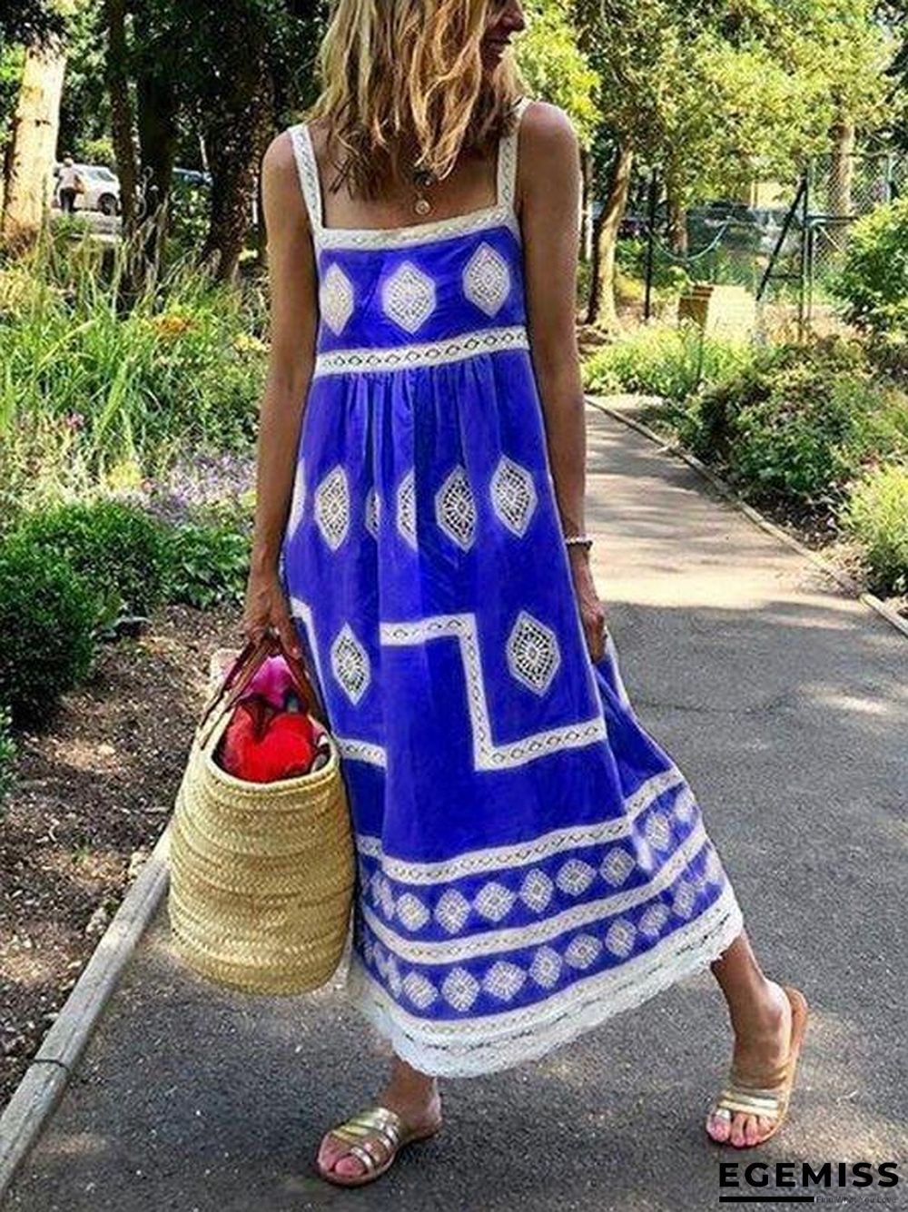 Bohemian Loose Casual Large Size Dress | EGEMISS