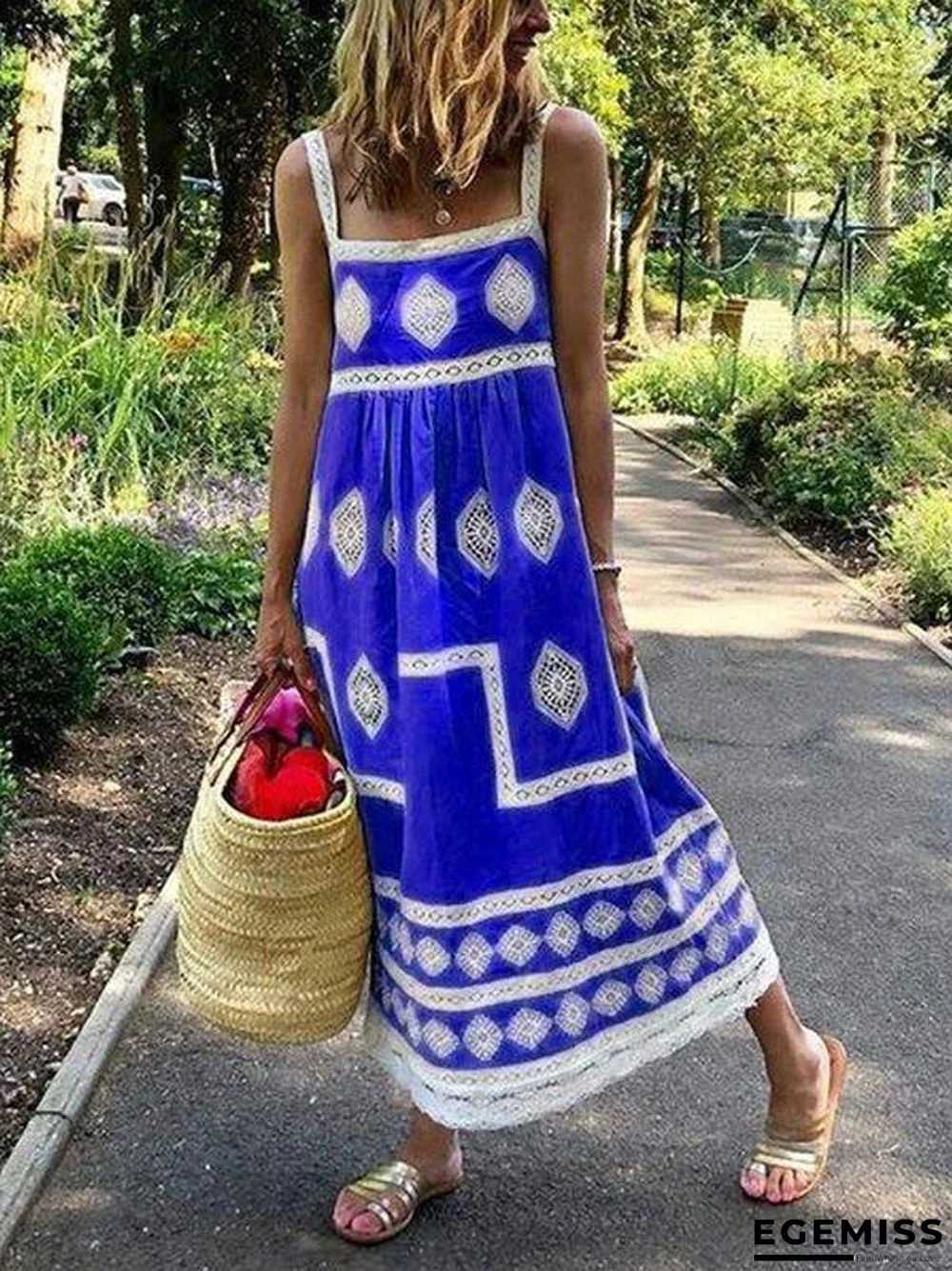 Bohemian Loose Casual Large Size Dress | EGEMISS