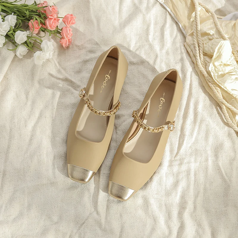 Brownm Brownm Mary Jane Women's Shoes 2024 New Color Single Shoes Women Summer New Chinese 100 Collocation Skirt Cheongsam Single Shoes