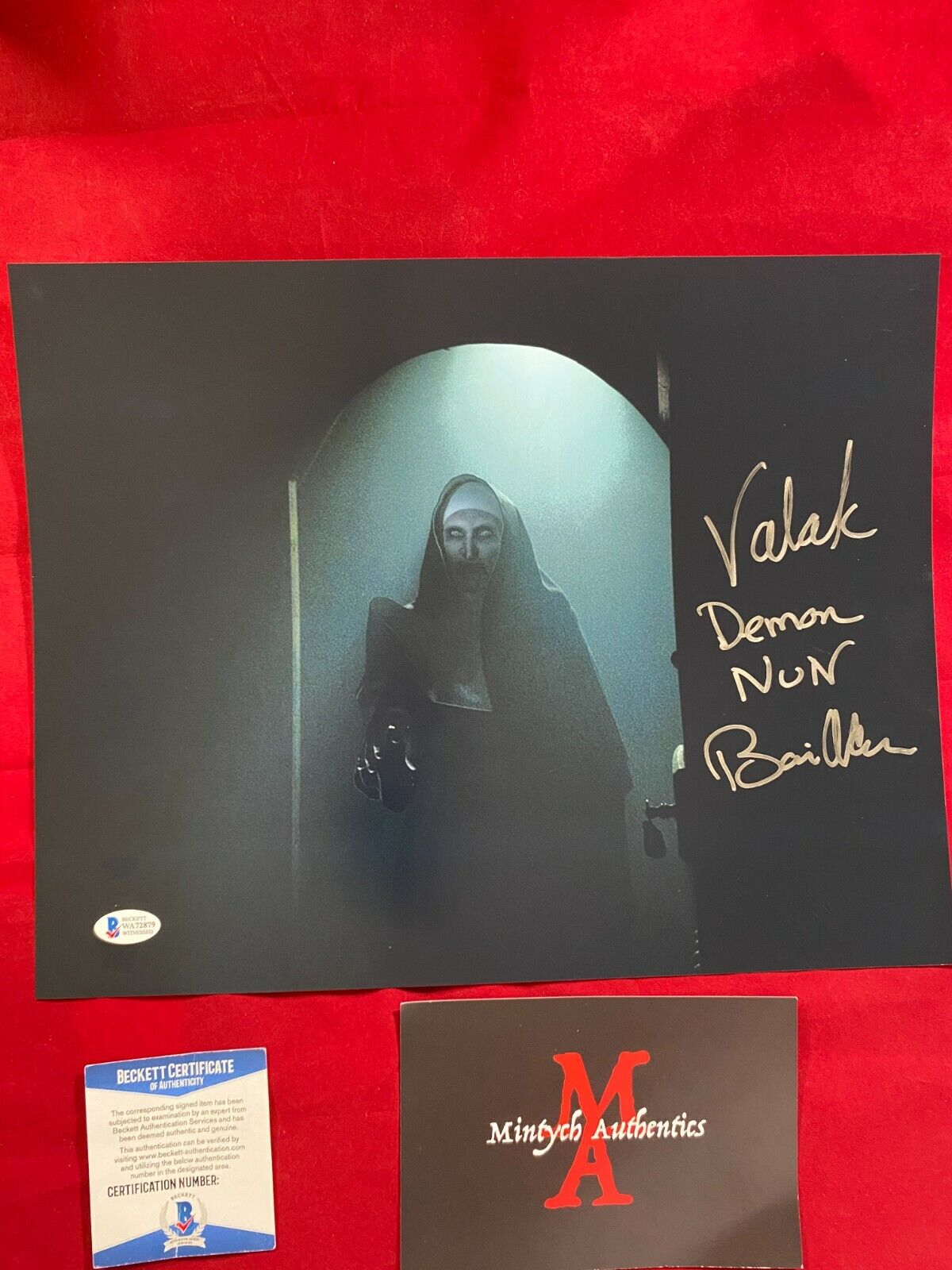 BONNIE AARONS THE NUN SIGNED 11x14 Photo Poster painting! VALAK! THE CONJURING! BECKETT COA!