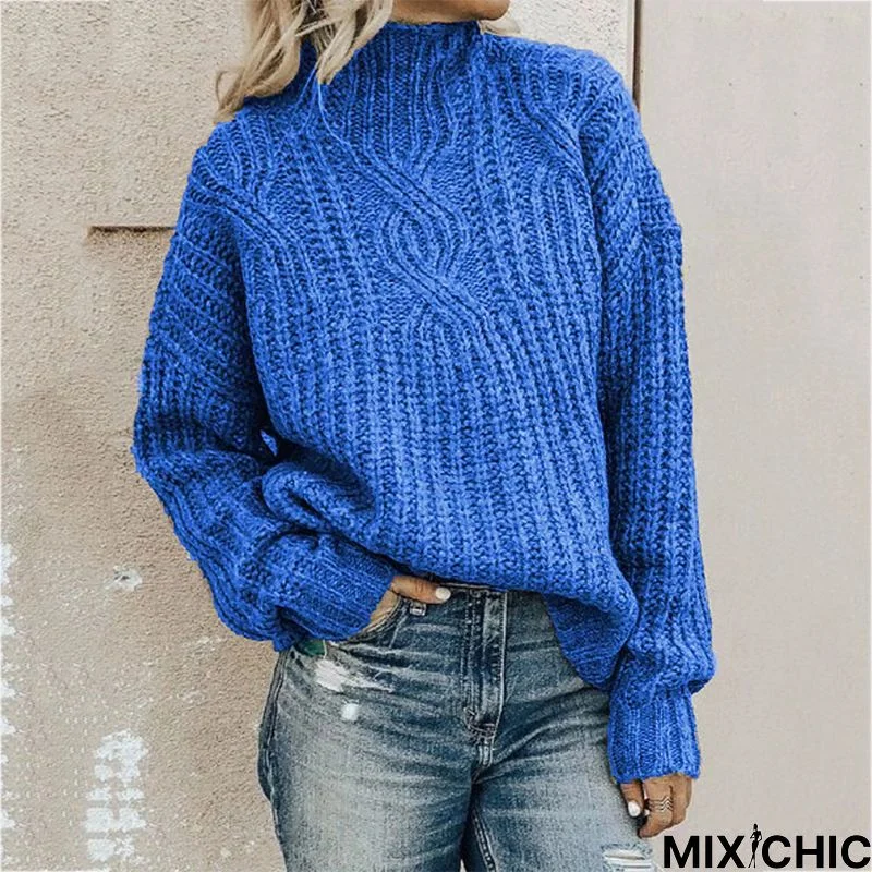 Casual Turtleneck Sweater Pullover