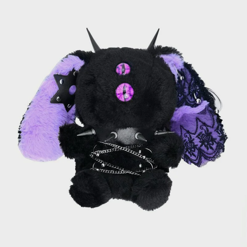 One-Eyed Doll Gothic Dark Plush Rabbit Crossbody Bag