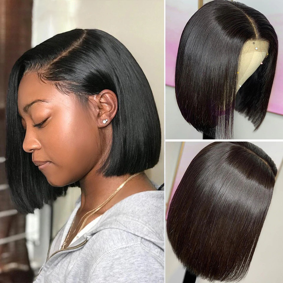 Daily Sales  | SHORT BOB WIGS STRAIGHT LACE FRONT WIG FOR WOMEN PRE PLUCK WITH BABY HAIR 13X4 BOB LACE FRONT WIG LACE WIG
