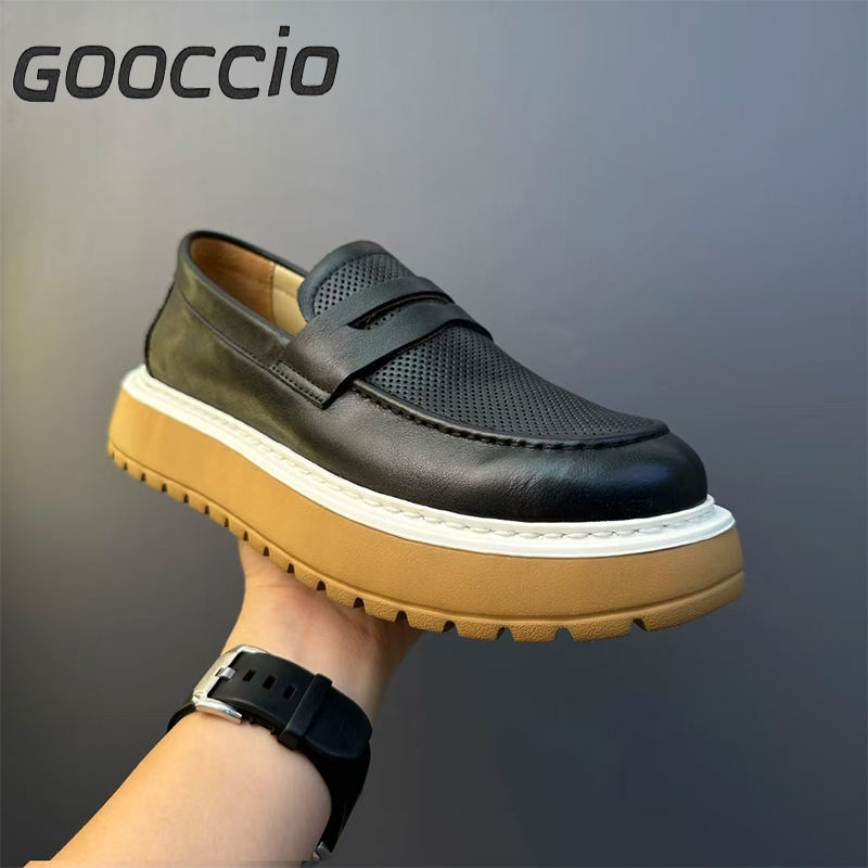 BC190 Cowhide Casual Shoes For Men GOOCCIO   
