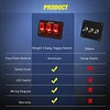 Nilight 3 Gang Toggle Switch 12V Rocker Switch Panel with LED Light and Flip Cover Heavy-Duty ON/Off Switch Plate 3 Pin SPST?2 Years Warranty