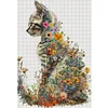 (Big Size)Flowers And Cats - 11CT Counted Cross Stitch - 40*60cm
