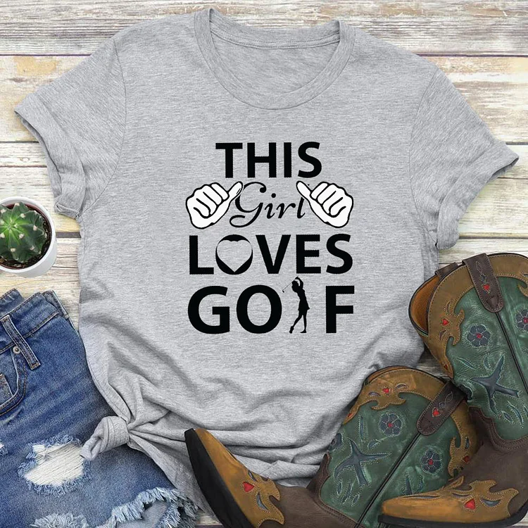This Girl Loves Golf    T-shirt Tee -03282-Annaletters
