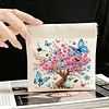 Diamond Painting Flower Tree and Butterfly PU Storage Bag Coin Purse