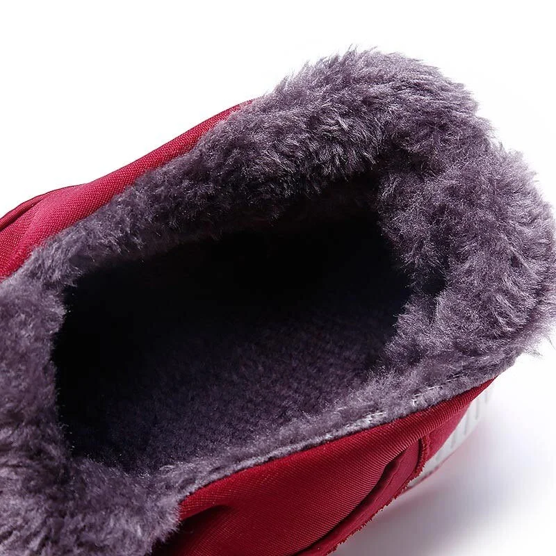 Snow Boots For Women 2021 Warm Plush Fur Ankle Boots Winter Female Slip On Flat Casual Shoes Plus Velvet Waterproof Women Shoes