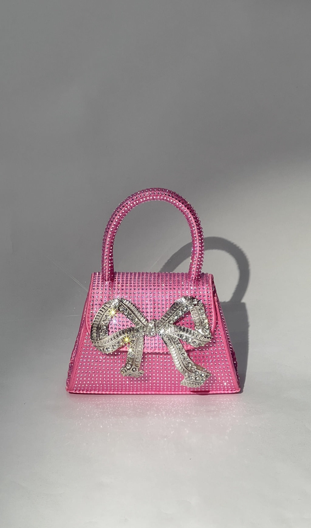 Bow Embellished Mini Tote Bag In Pink Miss Lee Label