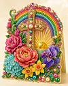 6pcs DIY Colorful Easter Diamond Painting 3D Greeting Card