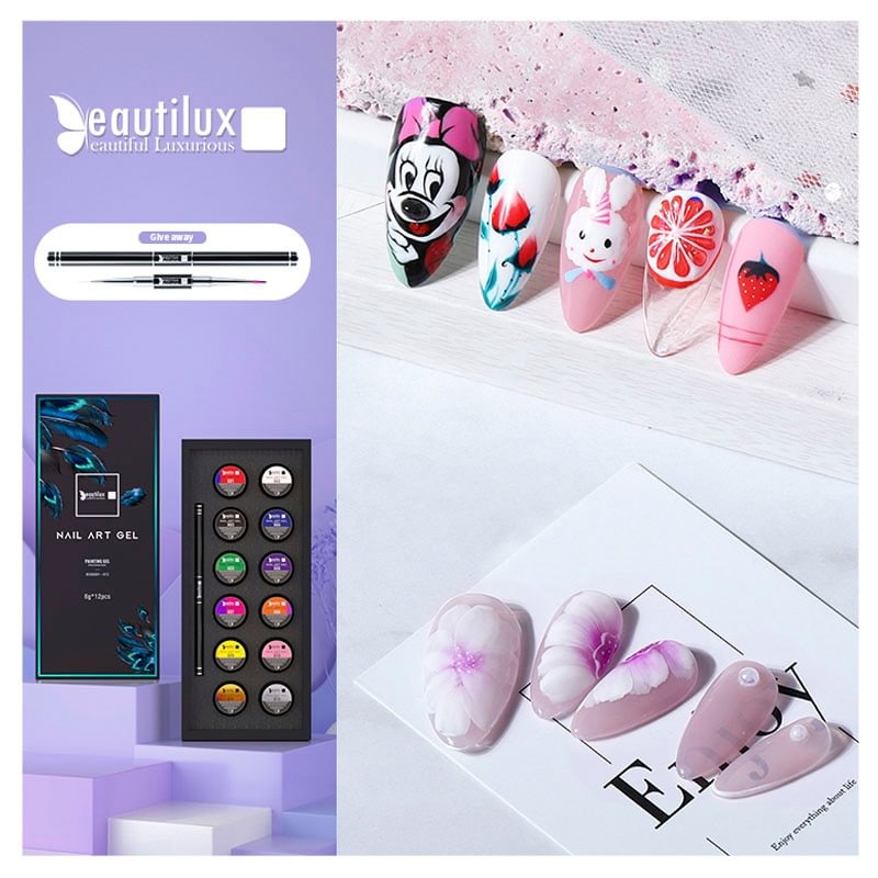 Beautilux Nail Art Gel Kit 6g*12pcs | 6 items for choosing