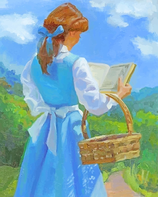 

Belle Disney Princess Reading Book – Paint By Numbers - 40*50CM, 501 Original
