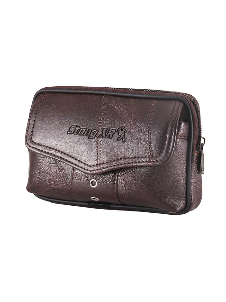 Multi-function Men PU Waist Bags Phone Wallet Belt Bum Pouch (Coffee 1)