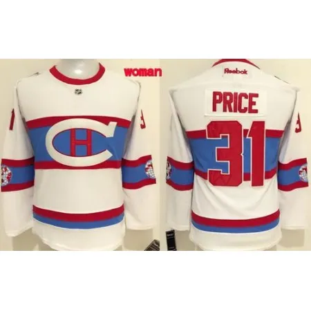 Canadiens #31 Carey Price White 2016 Winter Classic Women's Stitched NHL Jersey