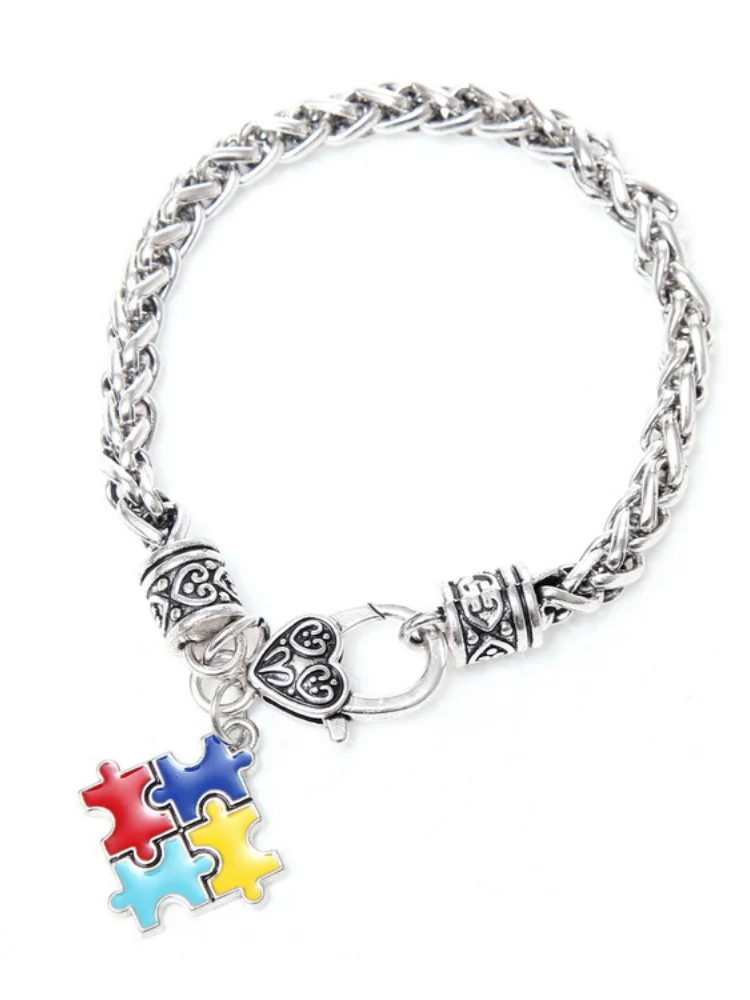 Wearshes Autism Puzzle Inspired Geometric Bracelet