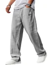 Men's Breathable Linen And Cotton Loose Sports Trousers