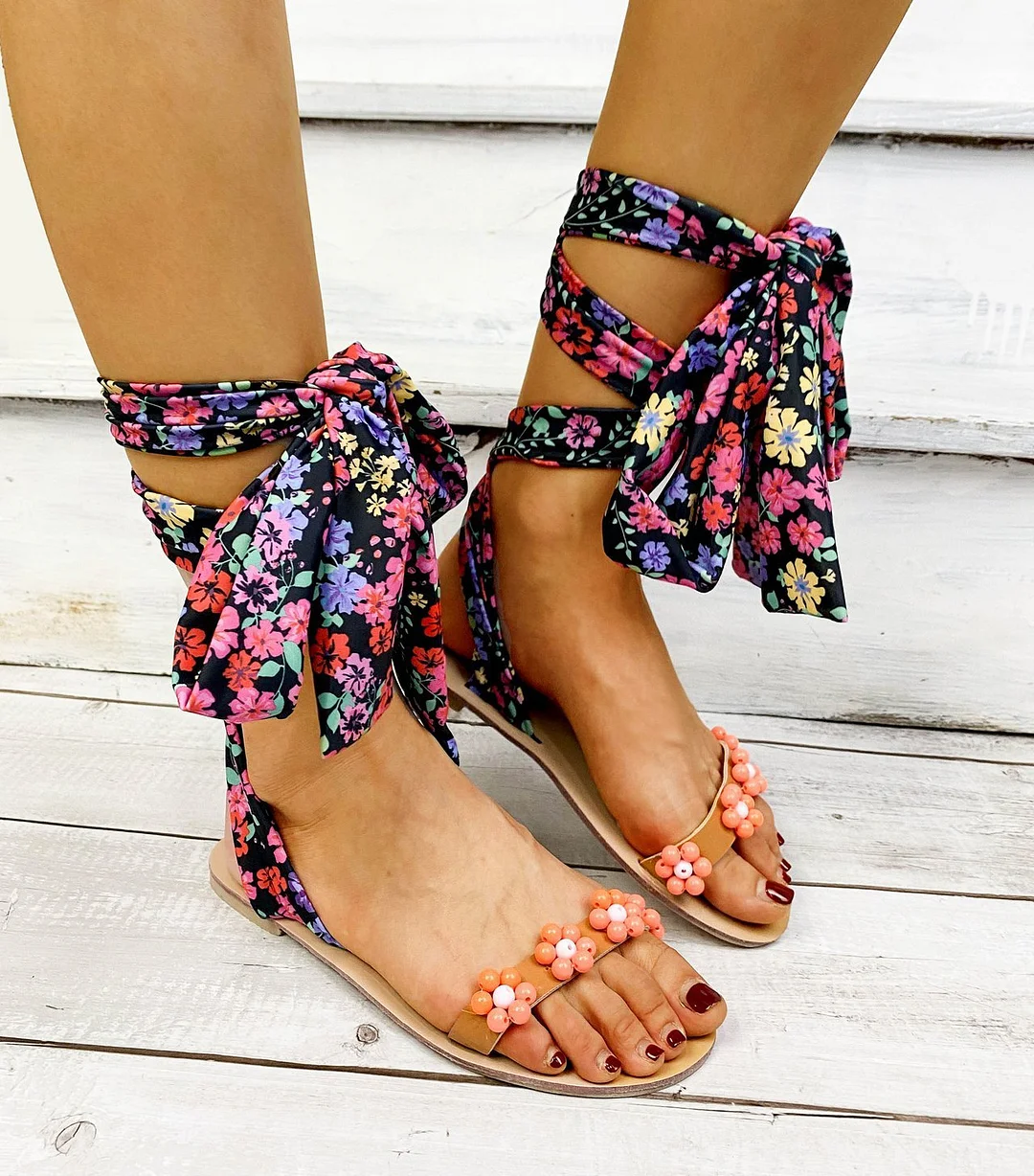 Sunflower Bandage Flat Sandals