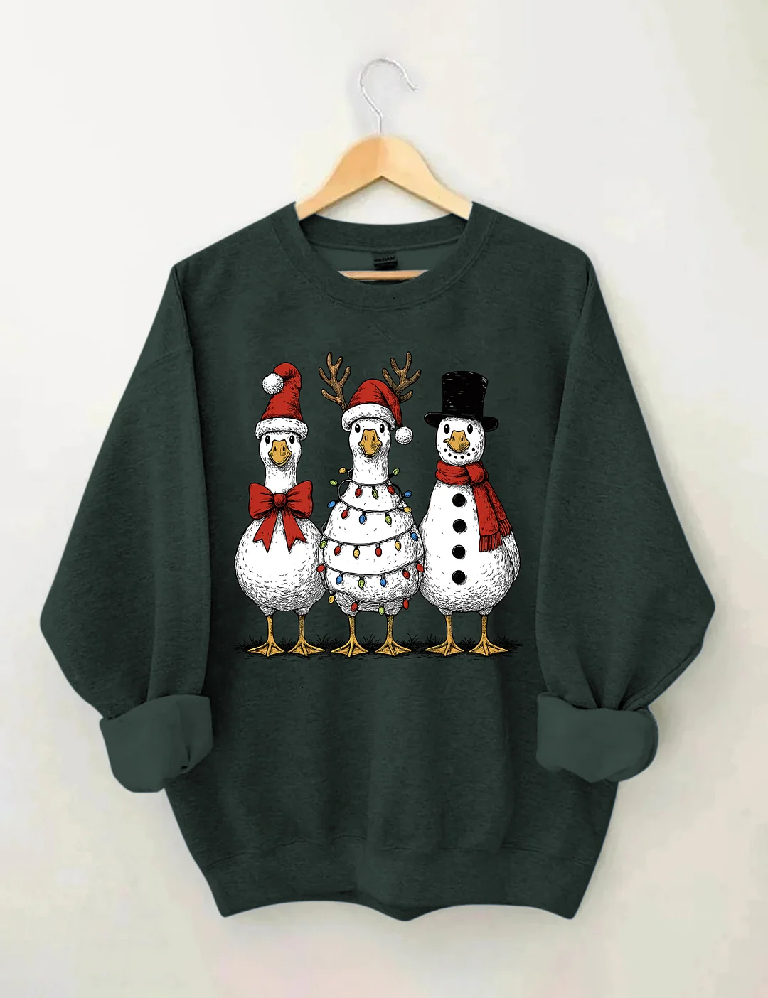 Vintage Christmas Goose Sweatshirt