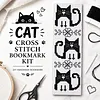 Cartoon Cat-11CT Stamped Cross Stitch Bookmark 18*6cm(Double Sided) tapestrymarket