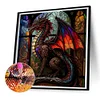 Stained Glass Dragon - Full Round Drill Diamond Painting