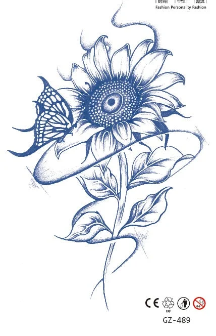 Temporary Tattoo Stickers Love Creative Geometry Totem Juice Ink Lasting Waterproof Sexy Girl Arm Face Neck Realistic Fake Tatoo