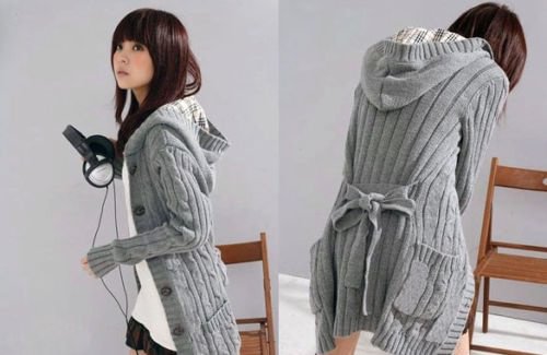 Women's Cardigan Sweater Lady Long Sleeve Girl's Hoodie coat trench - Shop Trendy Women's Fashion | TeeYours