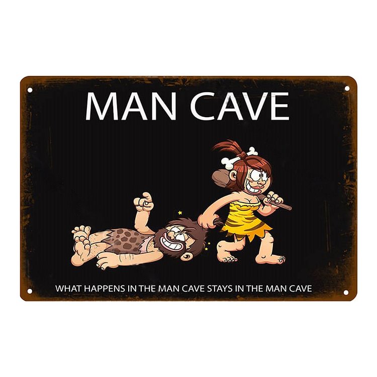 【20*30cm/30*40cm】Man Cave Rule - Vintage Tin Signs/Wooden Signs