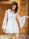 High Waist Loose Vacation Lace Mini Dress