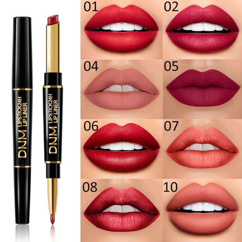 Lip liner and lipstick pen 2 in 1