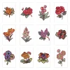 12pcs Mini Square Diamond Painting -Flower