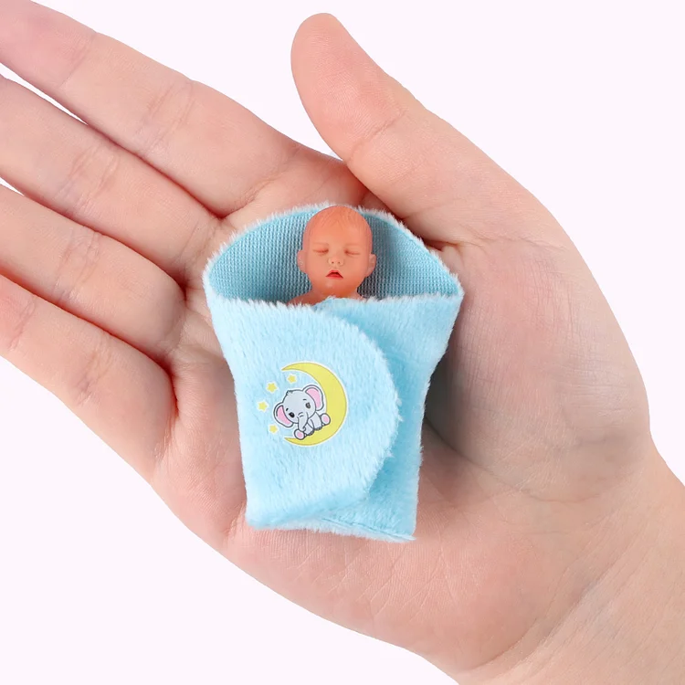 Babeside Aurora 3" Mini Full Silicone Sleeping Reborn Baby Girl with Playset Accessories upsell